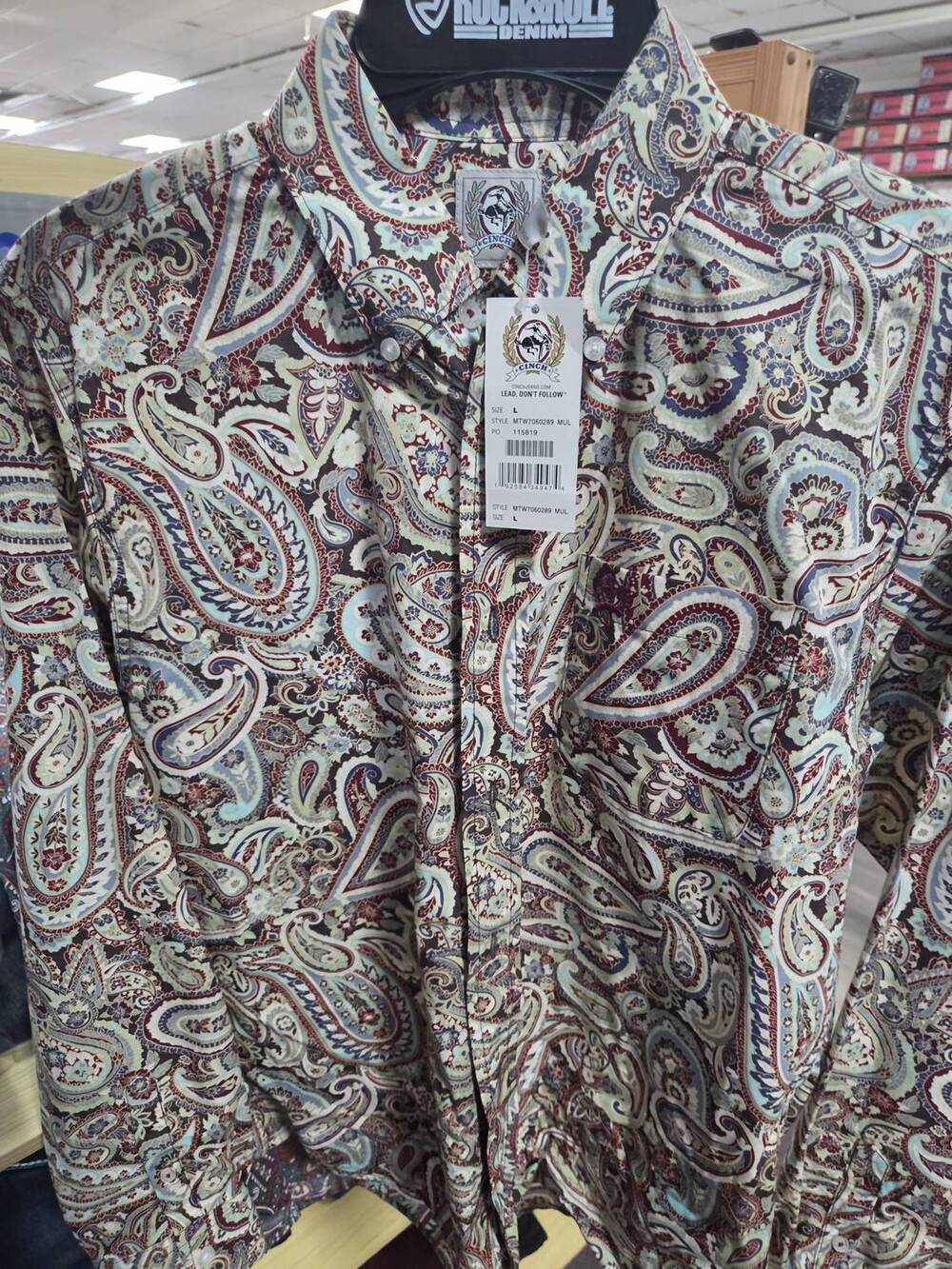 NEW CINCH kids' pendleton round-up shirt in multi